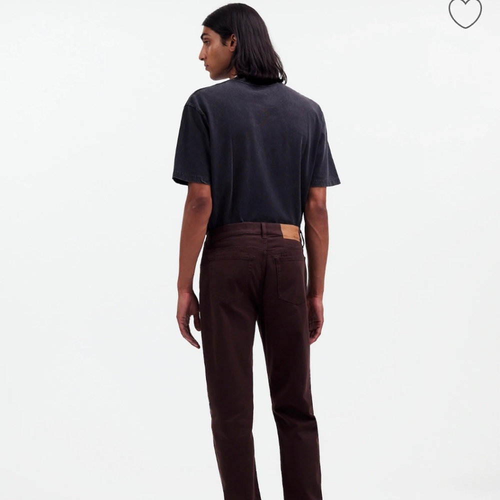 Madewell Men's Straight Jeans - Deep Brown - Picture 4 of 9